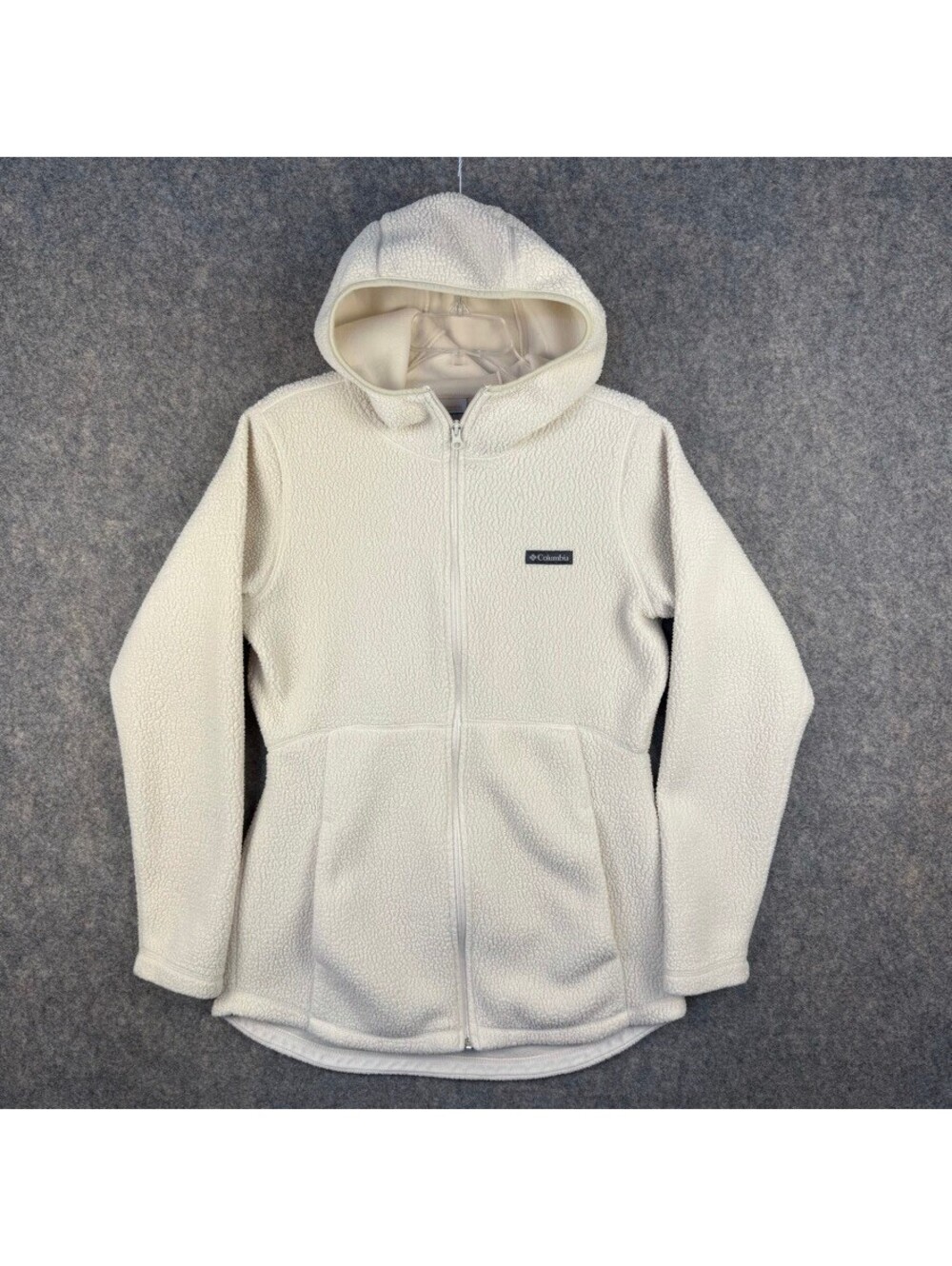 Columbia Women's Benton Springs II Long Hoodie Jacket Ivory Chalk Size M 483